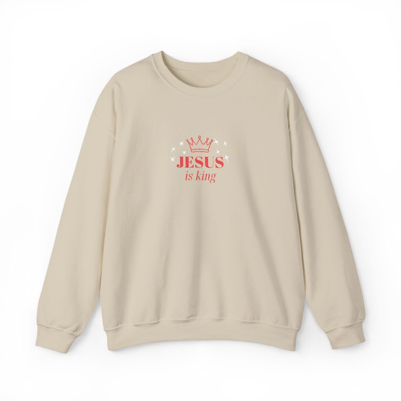 Jesus Is King Embroidered Sweatshirt Beautiful Christian Hoodie Crewneck Jumper Christian Gift Unisex Clothing 1761364296945.jpg
