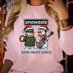 Funny Christmas Sweatshirt Snowasis Some Might Sleigh Snowman Rock Band Parody Holiday Gift For Music Lovers  Fans Christmas Jumper 1761365050525.jpg