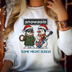 Funny Christmas Sweatshirt Snowasis Some Might Sleigh Snowman Rock Band Parody Holiday Gift For Music Lovers  Fans Christmas Jumper 1761365050529.jpg