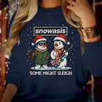 Funny Christmas Sweatshirt Snowasis Some Might Sleigh Snowman Rock Band Parody Holiday Gift For Music Lovers  Fans Christmas Jumper 1761365050592.jpg