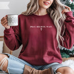 Embroidered Christian Sweatshirt Inspirational Faith Gift Bible Verse Jesus Crewneck Religious Jesus Is King Hoodie Christian Gift For Her 1761365177024.jpg