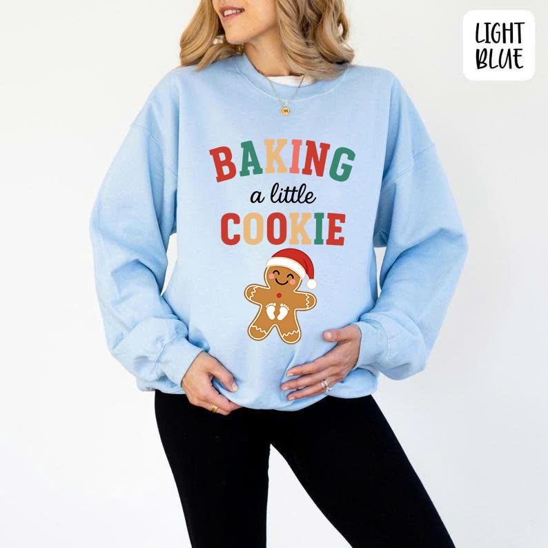 Growing A Little Cookie Sweatshirt Maternity Christmas Hoodie Christmas Pregnancy Announcement Shirt Funny Baby Reveal New Mom Gift 1761366650234.jpg