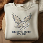 Liberty Endures Embroidered Sweatshirt Patriotic Eagle Hoodie American History Crewneck 1776 2026 Anniversary Gift Freedom Sweater 1761534731751.jpg