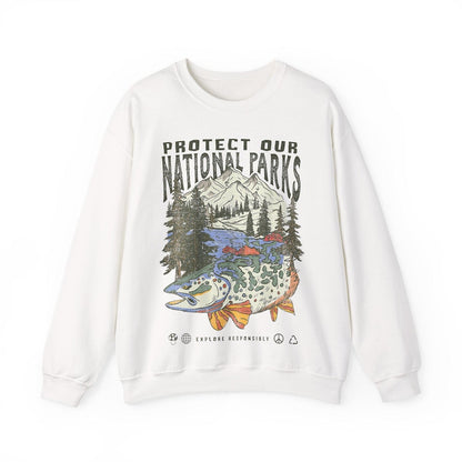 90s National Parks Unisex Sweatshirt Granola Girl Shirt Respect The Local Wildlife Pullover Hiking Camping Clothes Wanderlust Shirt 1761536633155.jpg