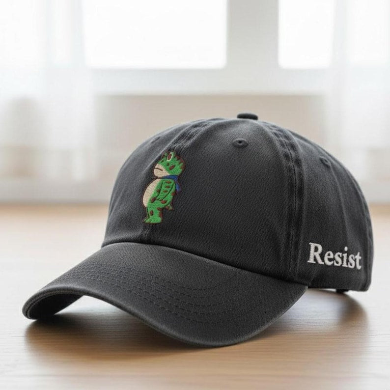 Portland Frog Resist Embroidered Hat Resistance Embroidered Hat Anti Ice Hat Anti Fascism Hat Anti Trump Hat Vintage Activist Hat 1761538637738.jpg