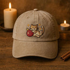 Cat Ornament Embroidered Hat Christmas Baseball Cap With Cute Cat Hugging Holiday Bauble Cozy Festive Embroidery Hat Gift 1761539104933.jpg