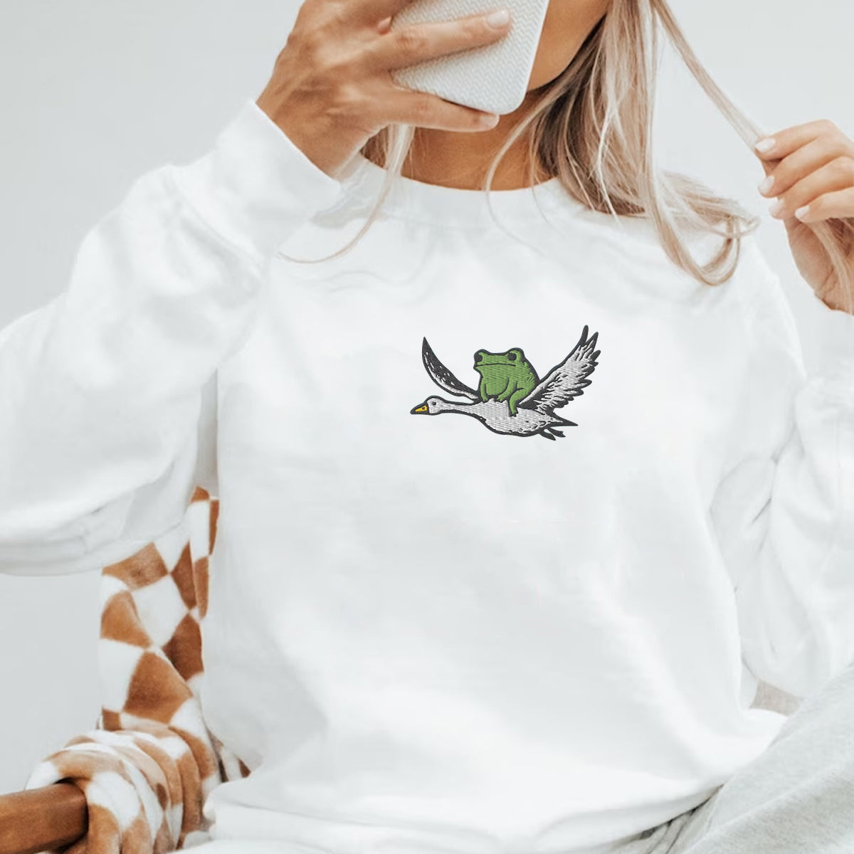 We Ride At Dawn Funny Frog And Goose Embroidered Tee Chaotic Animal Shirt Whimsical Gamer Gift 1761539672302.jpg