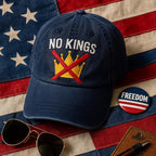 No Kings In America Embroidered Hat Anti Trump Cap Anti Maga Hat Crown No Kings Cap Vintage Dad Hat Embroidered Freedom Cap 1761547834938.jpg
