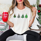 Christmas Trees Shirt Cute Holiday Tee Festive Xmas Graphic Retro Winter Tree Design Christmas Party Outfit 1761550367666.jpg