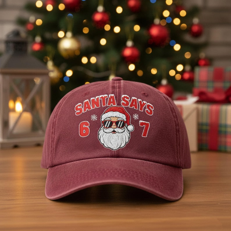 Santa Says Embroidered Hat Christmas Baseball Cap Cool Santa Dad Hat Holiday Gift For Him Vintage Christmas Embroidery Cap 1761550765320.jpg