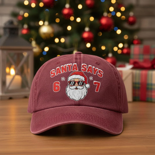 Santa Says Embroidered Hat Christmas Baseball Cap Cool Santa Dad Hat Holiday Gift For Him Vintage Christmas Embroidery Cap 1761550765320.jpg