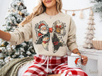 Vintage Retro Santa Christmas Shirt Cute Snowman  Reindeer With Coquette Bow Perfect Holiday Gift Most Wonderful Time Of The Year 1761552476205.jpg