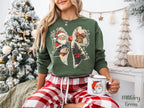 Vintage Retro Santa Christmas Shirt Cute Snowman  Reindeer With Coquette Bow Perfect Holiday Gift Most Wonderful Time Of The Year 1761552476843.jpg