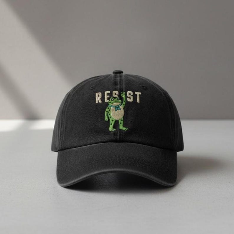 Portland Frog Resist Embroidered Hat Resistance Embroidered Hat Anti Ice Hat Anti Fascism Hat Anti Trump Hat Vintage Activist Hat 1761554142980.jpg