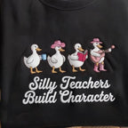 Silly Teacher Goose Embroidered Sweatshirt Western Teacher Hoodie Cute Back To School Sweater Teacher Appreciation Funny Gift For Teacher 1761621759558.jpg
