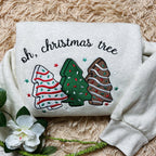 Oh Christmas Tree Cake Embroidered Sweatshirt Christmas Tree Cake Crewneck Gift For Womens  Retro Holiday Crewneck 1761627535854.jpg