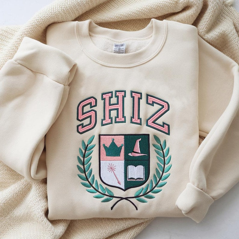 Embroidered Shiz University Sweatshirt Wicked Sweatshirt Wicked The Musical Hoodie Wicked Broadway Hoodie Broomstick Sweatshirt 1761638808458.jpg