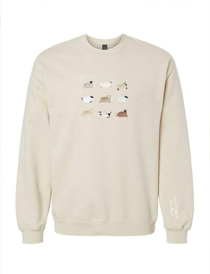 Lost Sheep Embroidered Sweatshirt Jesus Leaves The 99 The Lord My Shepherd Crewneck Psalm 23 Christian Apparel Sweater Faith Cozy Gift 1761644871322.jpg