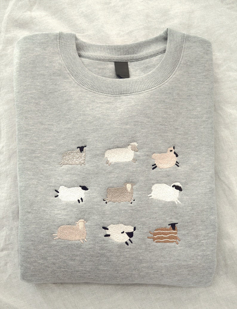 Lost Sheep Embroidered Sweatshirt Jesus Leaves The 99 The Lord My Shepherd Crewneck Psalm 23 Christian Apparel Sweater Faith Cozy Gift 1761644872008.jpg