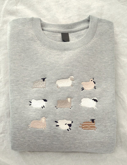 Lost Sheep Embroidered Sweatshirt Jesus Leaves The 99 The Lord My Shepherd Crewneck Psalm 23 Christian Apparel Sweater Faith Cozy Gift 1761644872008.jpg