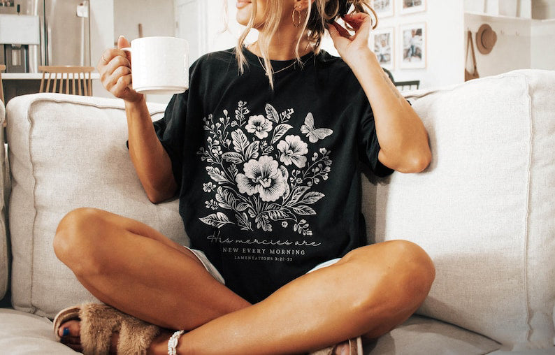 Boho Christian Shirt Faith Based Shirt Christianity Fall Flowers Shirt Comfort Colors Floral Christian Tee Jesus Loves You God Is Good Gift 1761709958527.jpg