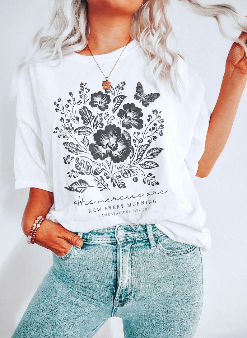 Boho Christian Shirt Faith Based Shirt Christianity Fall Flowers Shirt Comfort Colors Floral Christian Tee Jesus Loves You God Is Good Gift 1761709958591.jpg