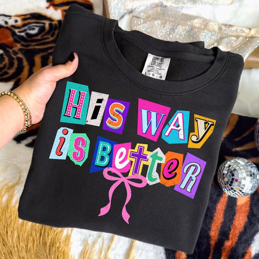 Retro Christian Coquette Preppy Christian Bow Colorful Bible Verse Shirt Boho Christian Sublimation His Way Is Better 1761712253802.jpg
