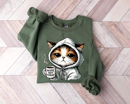 Nope Not Today Tee Cat Mom T Shirt Cute Cat Sweatshirt Black Cat Shirt Cat Sweatshirt Womens Funny Sweatshirt Gift For Cats Lover 1761790660688.jpg