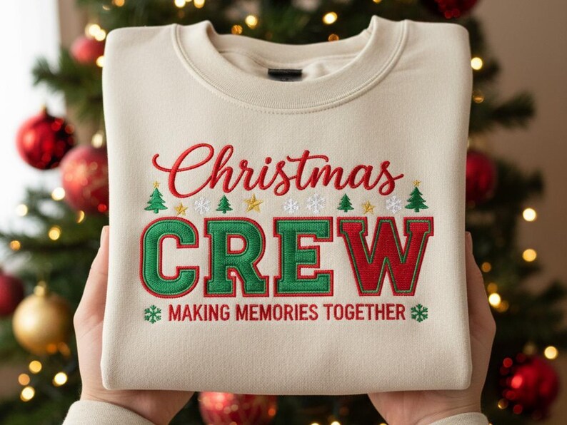 Embroidered Christmas Crew Sweatshirt Family Matching Holiday Hoodie Making Memories Together Xmas Matching Sweaters Family Christmas Hoodie 1761790787221.jpg