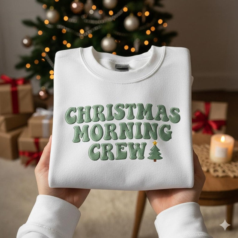 Embroidered Christmas Morning Crew Sweatshirt Matching Family Holiday Sweater Cozy Xmas Hoodie Festive Family Outfit Merry Christmas Hoodie 1761793600219.jpg
