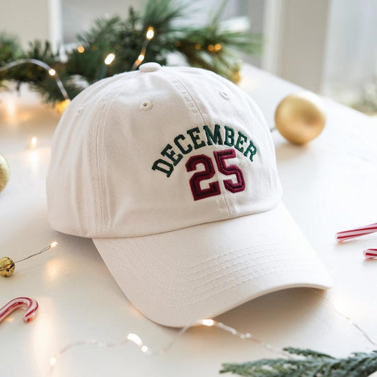 Embroidered Christmas Washed Hat December 25 Cap Holiday Clothing Womens Christmas Hat Christmas Cap Christmas Gift 1761816708312.jpg