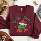 Grinch Squad Daddy Sweatshirt   Funny Christmas Hoodie With Santa Hat Grinch Design Holiday Matching Family Sweater Gift For Dad 1761897105889.jpg