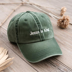 Jesus Is King Embroidered Dad Hat Christian Faith Apparel 1761898485845.jpg