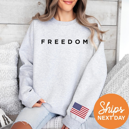 Freedom Sweatshirt Usa Flag Sleeve  Patriotic Hoodie  4th Of July Veterans Day Memorial Day American Pride Pullover 1761903903604.png