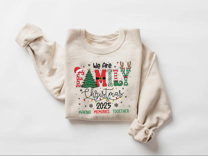 2025 Christmas Crew Sweatshirt We Are Family Christmas Family Christmas Tops Festive Holiday Shirt Christmas Party Tee 1761963489930.jpg