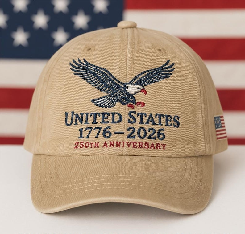 Embroidered Us 250th Anniversary Cap 1776 2026 Patriotic Dad Hat Vintage American Eagle Baseball Cap Independence Day Gift 1761970304515.jpg