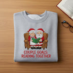 Couple Goals Reading Together Embroidered Sweatshirt Mr And Mrs Claus Hoodie Christmas Book Lover Gift Holiday Sweater 1762143244550.jpg