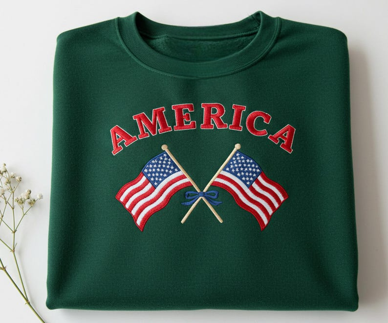 America Flag Bow Embroidered Sweatshirt 4th Of July Coquette Hoodie Usa Flag Bow Sweater Patriotic Hoodie For Women Memorial Day Sweatshirt 1762144088038.png