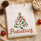 Embroidered Pediatrics Christmas Tree Sweatshirt Doctor Nurse Holiday Hoodie Medical Xmas Gift Pediatrician Apparel Rn Present 1762158550404.jpg