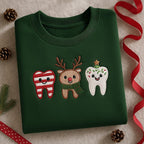 Embroidered Dental Christmas Sweatshirt Cute Reindeer Tooth Hoodie Holiday Dentist Gift Candy Cane Tooth Sweater Dental Hygienist 1762221663463.jpg