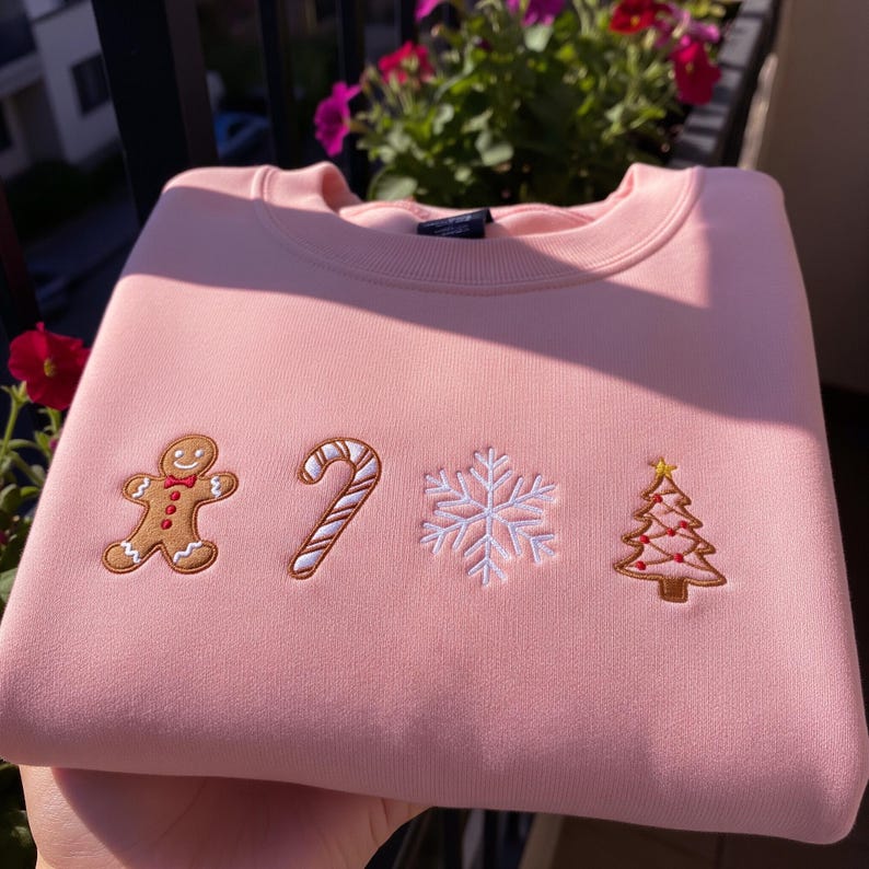 Embroidered Christmas Icons Sweatshirt Cute Holiday Hoodie With Gingerbread Candy Cane Snowflake Tree Festive Xmas Gift For Women 1762230308618.jpg