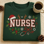 Embroidered Christmas Nurse Sweatshirt Holly Stethoscope Antler Hoodie Festive Rn Holiday Gift Cute Xmas Nurse Sweater 1762241571436.jpg