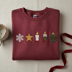 Embroidered Christmas Candle Sweatshirt Snowflake Star Ornament Design Holiday Hoodie Festive Seasonal Apparel Xmas Gift 1762245910963.jpg