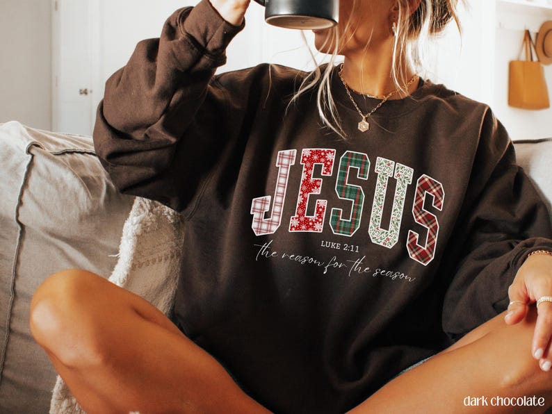 Christian Jesus Sweathirt Christmas Bible Verse Tshirt Trendy Faith Apparel Gift Jesus Loves You The Reason For The Season 1762309806232.jpg
