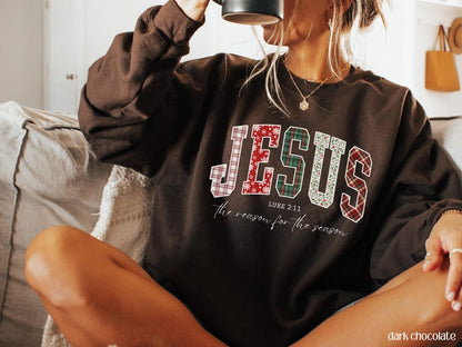 Christian Jesus Sweathirt Christmas Bible Verse Tshirt Trendy Faith Apparel Gift Jesus Loves You The Reason For The Season 1762309806232.jpg