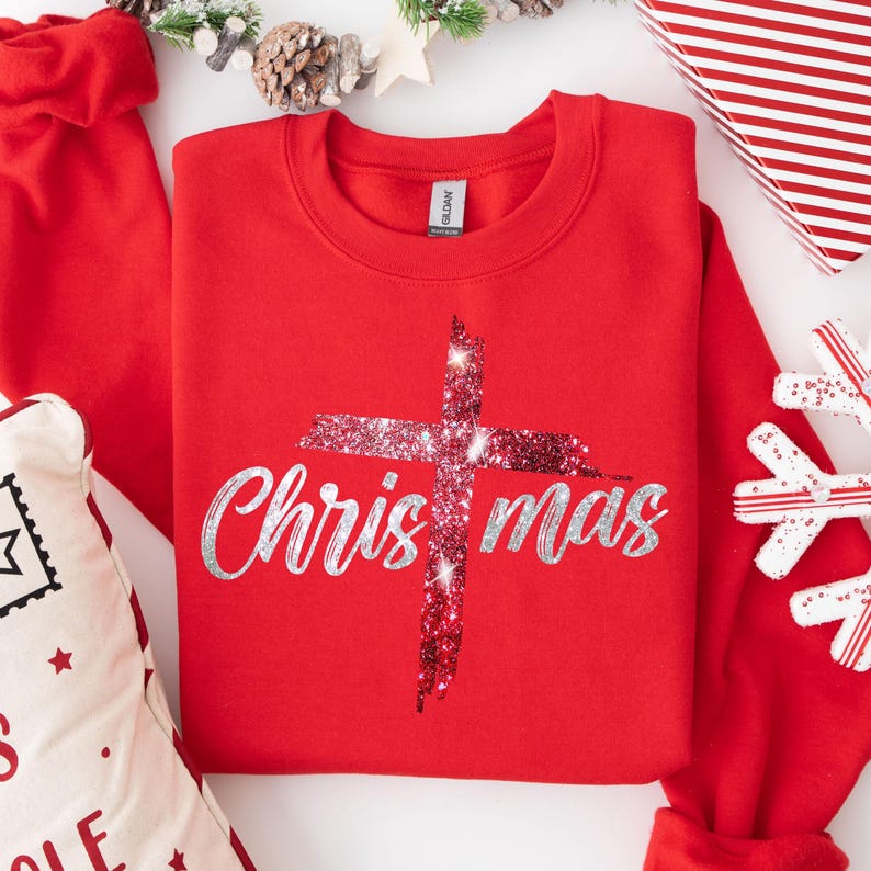 Cross Christmas Sweatshirt Jesus Christ Sweater Religious New Year Gift Merry Christ Mas Sweatshirt Family Christmas Shirtsfaith Christ 1762313552443.jpg