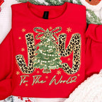 Joy To The World Shirt Leopard Christmas Tree Shirt Preppy Christmas Shirt Faux Glitter Shirt Jesus Is The Reason Christian Shirt Holiday 1762315616303.jpg