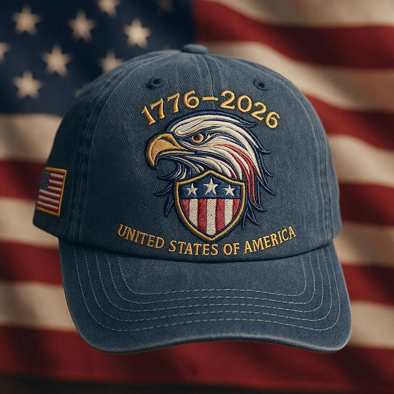 1776 2026 Embroidered Dad Cap United States 250th Anniversary Shield Hat American Eagle Patriotic Cap 1762329677388.jpg