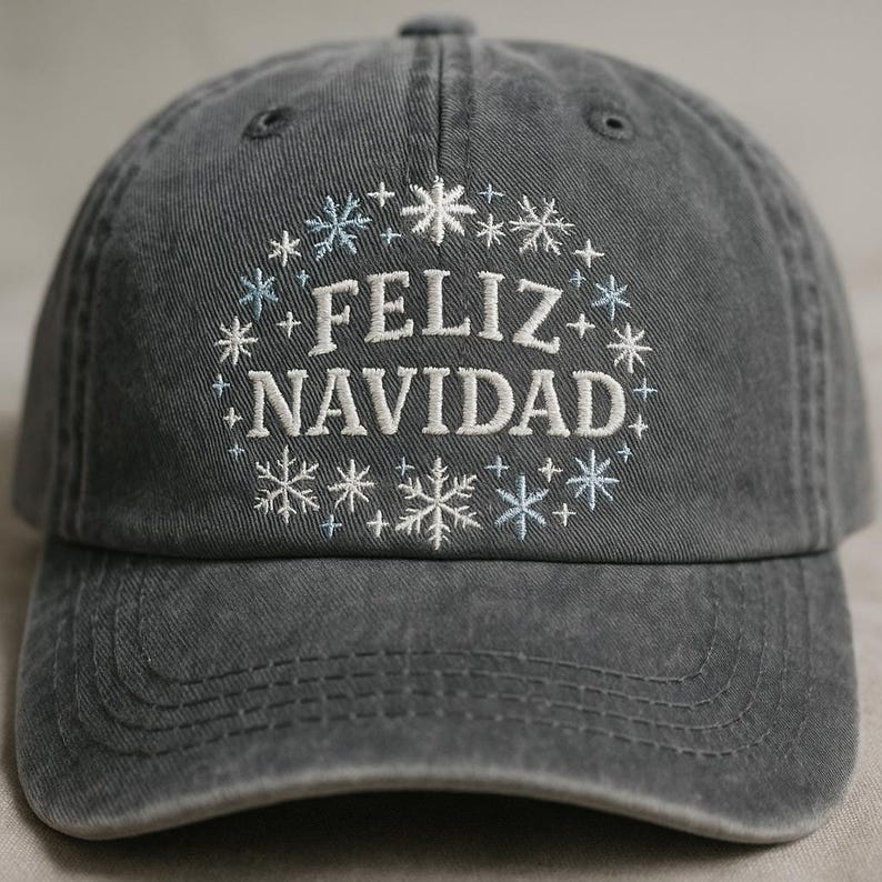 Feliz Navidad Embroidered Dad Cap Christmas Snowflake Hat Holiday Spanish Saying Cap Winter Season Gift Xmas Gift For Herhim 1762419099404.jpg
