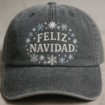 Feliz Navidad Embroidered Dad Cap Christmas Snowflake Hat Holiday Spanish Saying Cap Winter Season Gift Xmas Gift For Herhim 1762419099404.jpg